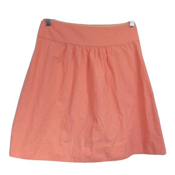 J Crew Peach Flutter Pocket Skirt Cotton Poplin 0 23903 - Picture 3 of 4